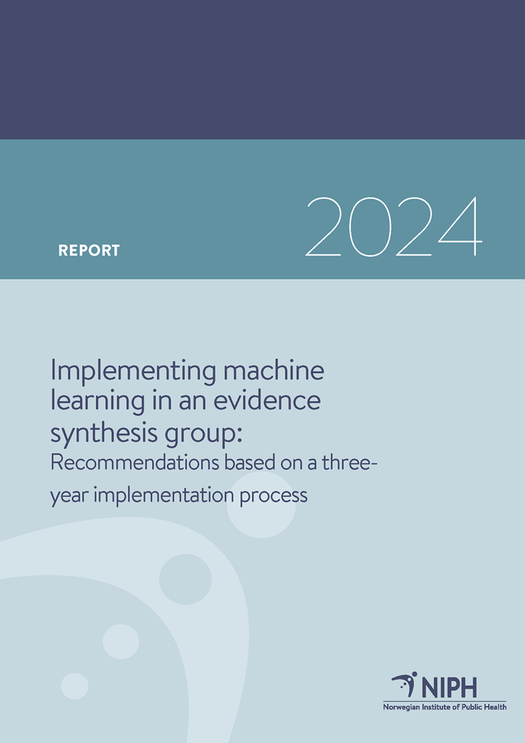 Forsidebilde. Rapport om anbefalinger om bruk av maskinlæring i en kunnskapsoppsummeringsprosess