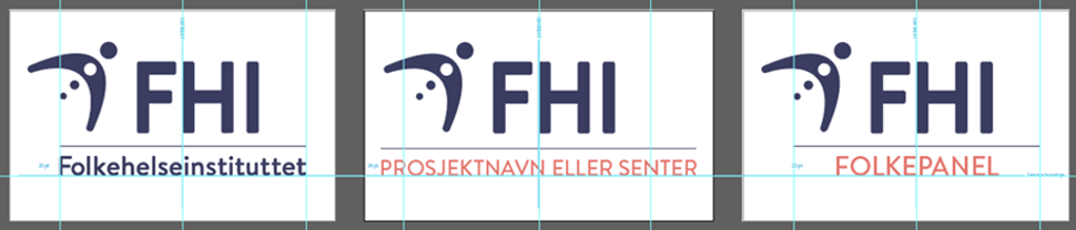 skjermbilde av oppsett av FHI-logo for prosjekt, senter eller enhet