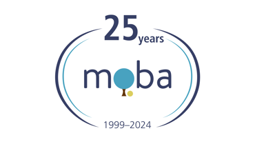 Anniversary logo of MoBa/ jubileumslogo for MoBa