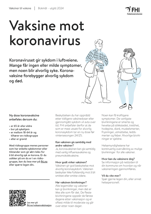 skjermdump av koronavaksineplakat